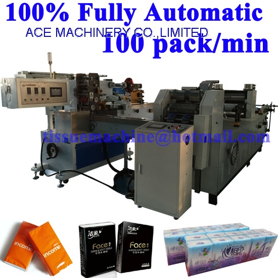 Fully Automatic Pocket Tissue Paper Handkerchief hanky Machine Production Line