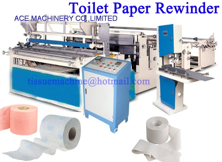 Toilet Paper Roll Bathroom Tissue Making Manufacturing Machine with Rewinding Perforating Embossing for Sale at Good Price Small Scale