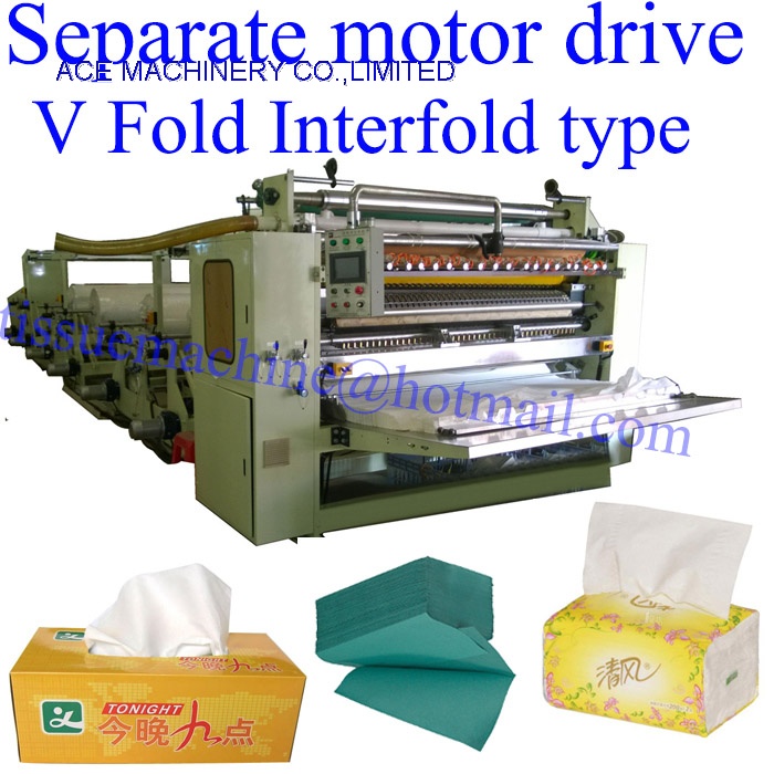 Box Drawing Facial Tissue Paper Interfolded Interleaved Pop Up Napkin Machine