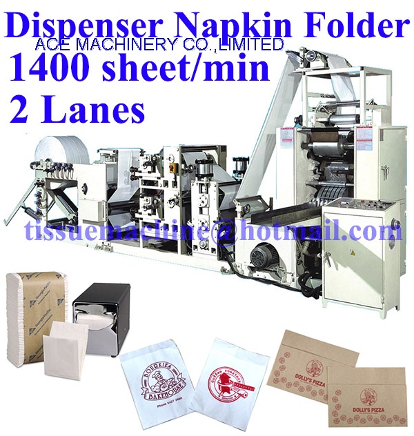 Interfold L Fold Dispenser Tissue Paper Napkin Folding Machine with 2 Colors Printing