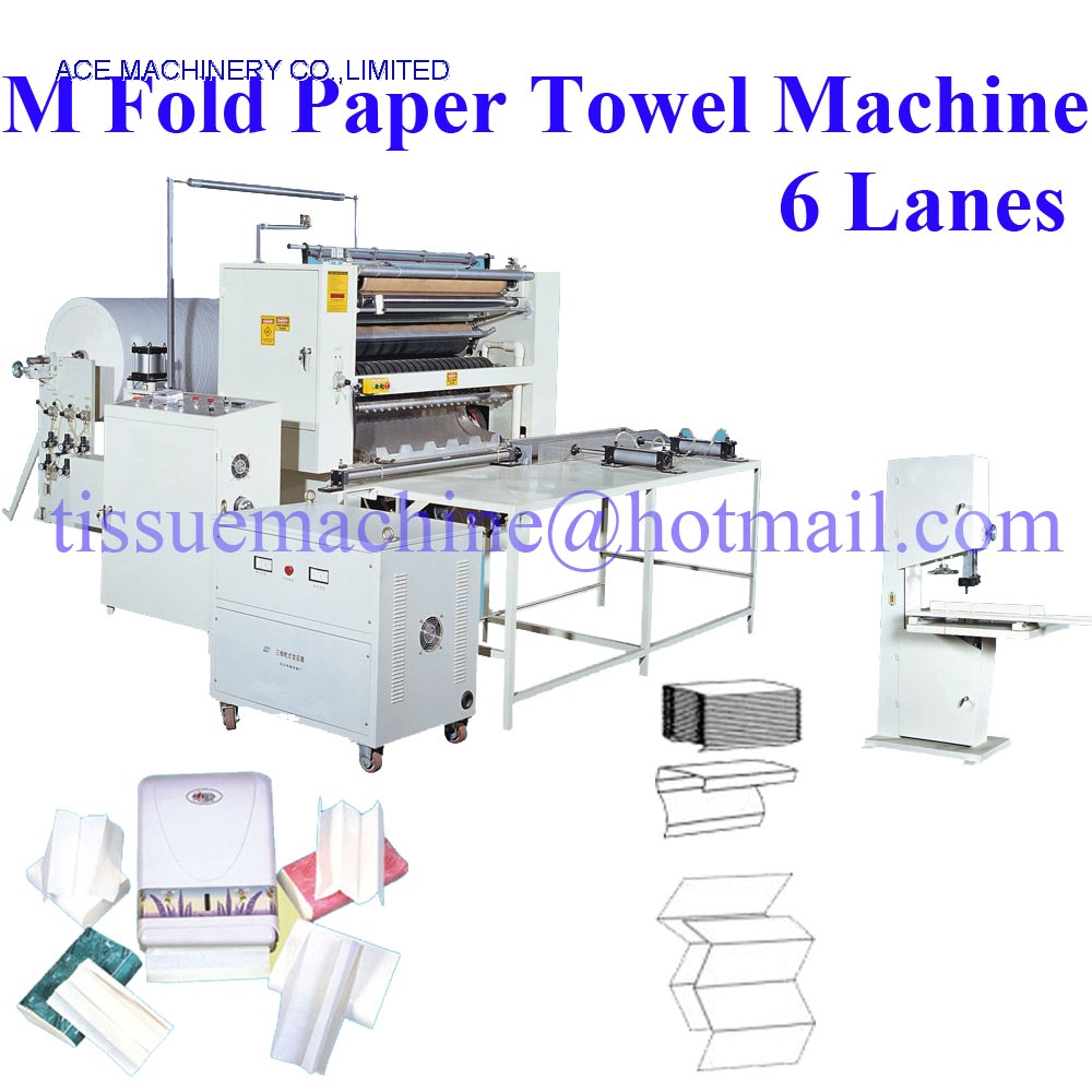 M W Four Five Folds Paper Hand Towel Tissue Interfolder Machine