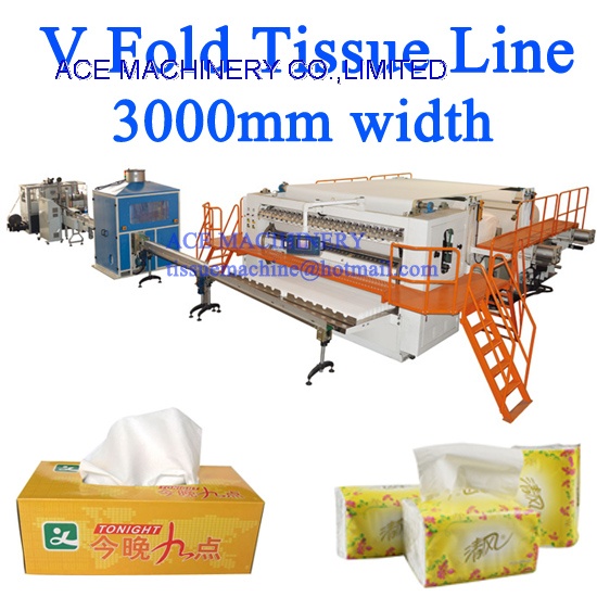 Facial Tissue Paper Interfolder Machine 3000mm width