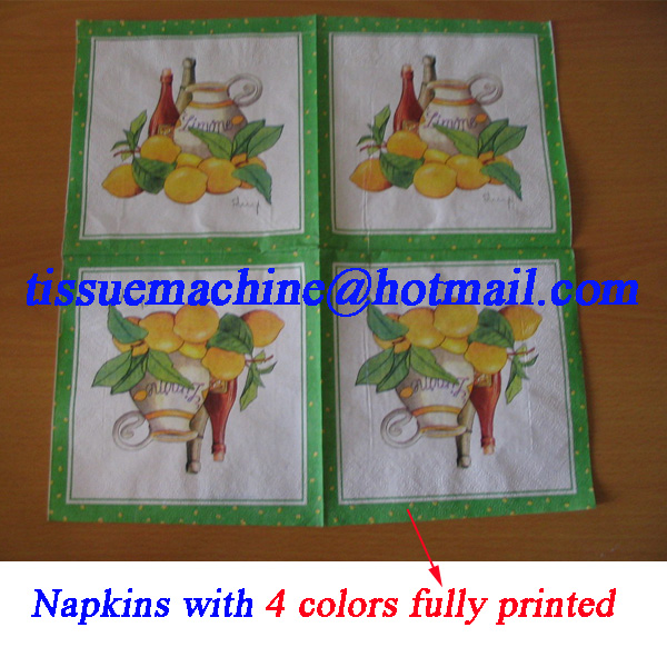 Napkin Paper Machine with 2 Colors Printing