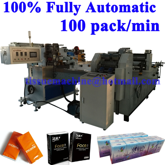 No Need Worker Fully Automatic Pocket Tissue Paper Handkerchief hanky Machine Production Line