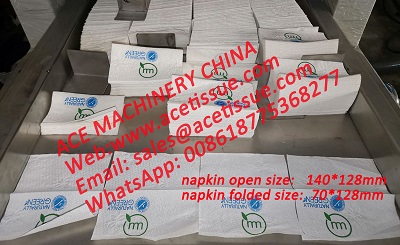 customized table napkin machine with two colors printing