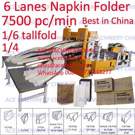 7000 sheet/min super high speed Paper napkin making machine for sale at good price from China