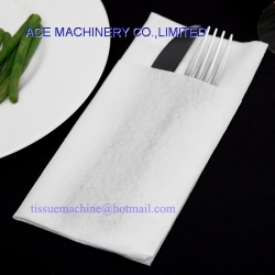 Paper Airlaid Nonwoven Dinner Napkin with a Pocket to Put Fork and Knife