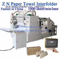Automatic 1000 Sheets/Min/Lane High Speed Z N Multifold Paper Towel Interfolder Machine in China