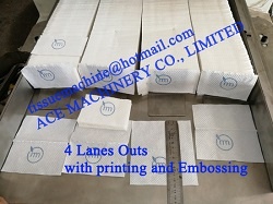4 Lanes Outs High Speed Customized Table Napkin Paper Machine with Automatic Embossing Folding and Printing