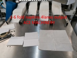 High Speed 4Lanes 1/8 Book Fold Dinner Napkin Machine