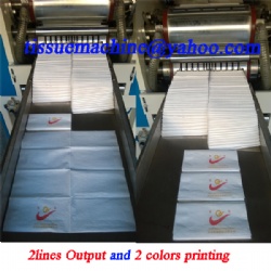 High Speed 4Lanes 1/8 Book Fold Dinner Napkin Machine