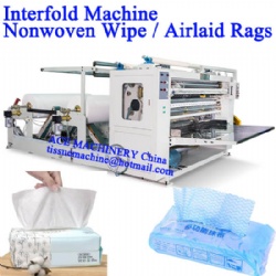 Automatic Nonwoven Rag Airlaid Cotton Pop Up Wipes Interfolder Machine