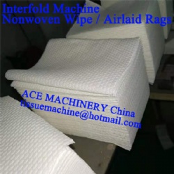 Automatic Nonwoven Rag Airlaid Cotton Pop Up Wipes Interfolder Machine