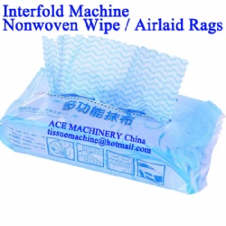 Automatic Nonwoven Rag Airlaid Cotton Pop Up Wipes Interfolder Machine