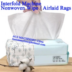 Automatic Nonwoven Rag Airlaid Cotton Pop Up Wipes Interfolder Machine